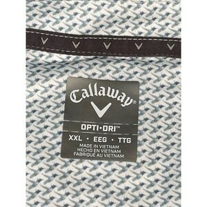 Callaway Opti Dri‎ XXL Golf Polo Shirt Mens Short Sleeve hummingbird Print